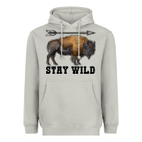 Moon Dust stay wild bison Heavyweight Hoodie - RanaPortraitStore