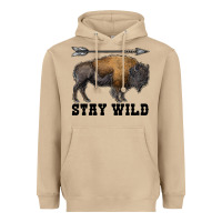 Mushroom stay wild bison Heavyweight Hoodie - RanaPortraitStore