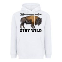 Stay Wild Bison Heavyweight Hoodie | Teevron