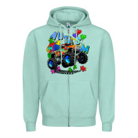 Seafoam monster truck autism Zipper Hoodie - Zillion Design Studio