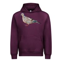 Mauve Wine American Dove Urban Hoodie - LillyAllenDesigns