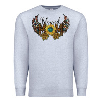 Heather Grey blessed mom Premium Sweatshirt - SublimationCraftShop