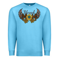 Ocean Blue blessed mom Premium Sweatshirt - SublimationCraftShop