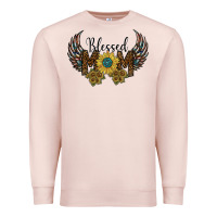 Pale Pink blessed mom Premium Sweatshirt - SublimationCraftShop