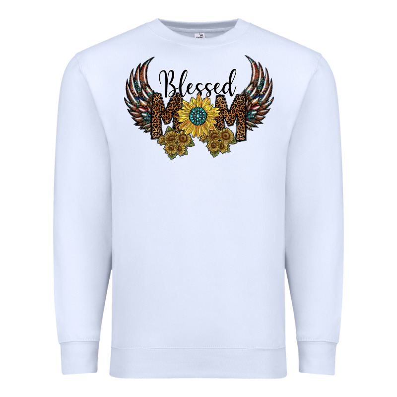 Blessed Mom Premium Sweatshirt by SublimationCraftShop | Teevron