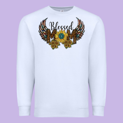 Blessed Mom Premium Sweatshirt Designed By Sublimationcraftshop