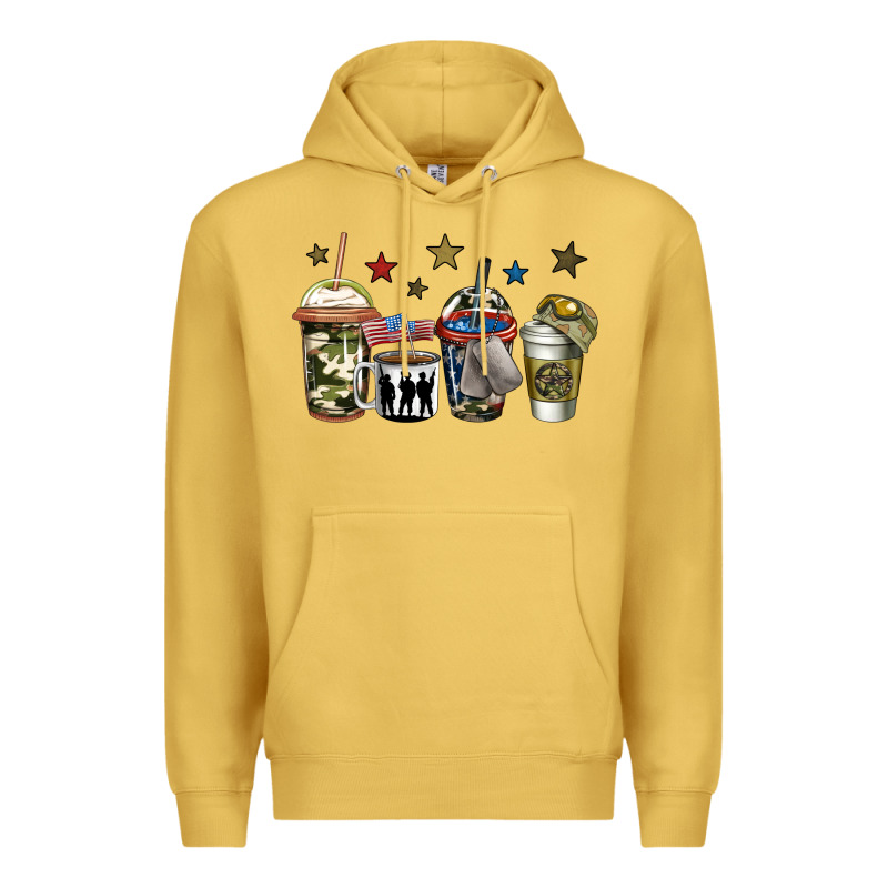 Army Coffee Premium Hoodie by Jasminsmagicworld | Teevron