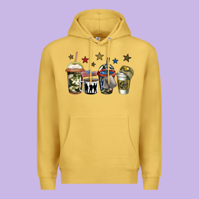 Army Coffee Premium Hoodie Designed By Jasminsmagicworld