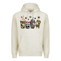 Oatmeal Heather army coffee Premium Hoodie - Jasminsmagicworld