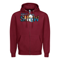 Burgundy Let It Snow Snowman Zipper Hoodie - RanaPortraitStore