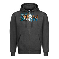 Charcoal Heather Let It Snow Snowman Zipper Hoodie - RanaPortraitStore