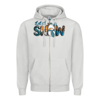 Dove Grey Let It Snow Snowman Zipper Hoodie - RanaPortraitStore
