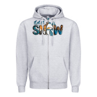 Heather Grey Let It Snow Snowman Zipper Hoodie - RanaPortraitStore