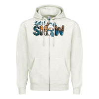 Oatmeal Heather Let It Snow Snowman Zipper Hoodie - RanaPortraitStore