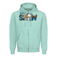 Let It Snow Snowman Zipper Hoodie | Teevron