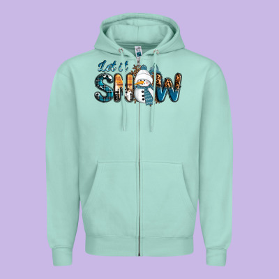 Zipper Hoodie Let It Snow Snowman