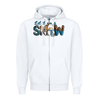 White Let It Snow Snowman Zipper Hoodie - RanaPortraitStore