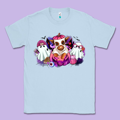 Halloween Ghost Heifer Classic Tee Designed By Ranaportraitstore