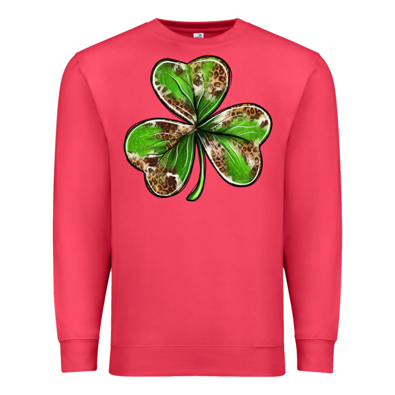 Cowhide Leopard Shamrock 4th Of July Premium Sweatshirt by Neo Western | Teevron