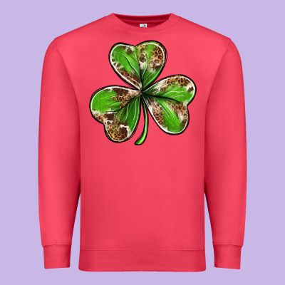 Cowhide Leopard Shamrock 4th Of July Premium Sweatshirt Designed By Neo Western