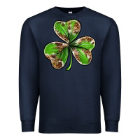Navy Cowhide leopard shamrock 4th of july Premium Sweatshirt - Neo Western