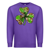 Purple Cowhide leopard shamrock 4th of july Premium Sweatshirt - Neo Western