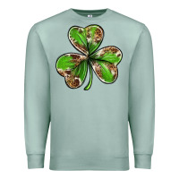 Seafoam Cowhide leopard shamrock 4th of july Premium Sweatshirt - Neo Western