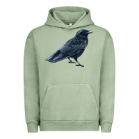 Pigment Oil Green American Crow Urban Hoodie - LillyAllenDesigns