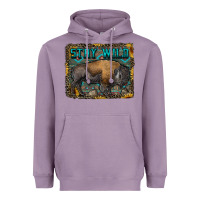 Lavender stay wild aztec bison Heavyweight Hoodie - RanaPortraitStore