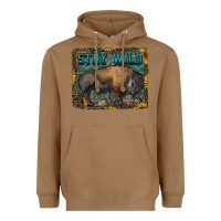 Toasted Coconut stay wild aztec bison Heavyweight Hoodie - RanaPortraitStore