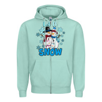 Seafoam Let It Snow Zipper Hoodie - RanaPortraitStore