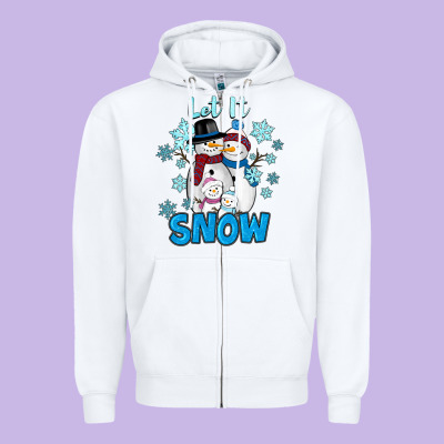 Zipper Hoodie Let It Snow