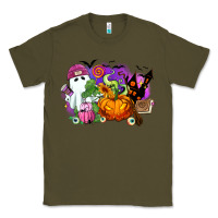 Army Green Halloween ghost and jack o lantern Classic Tee - RanaPortraitStore
