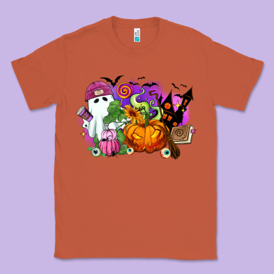 Halloween Ghost And Jack O Lantern Classic Tee Designed By Ranaportraitstore