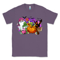Lavender Halloween ghost and jack o lantern Classic Tee - RanaPortraitStore