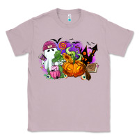 Lilac Halloween ghost and jack o lantern Classic Tee - RanaPortraitStore