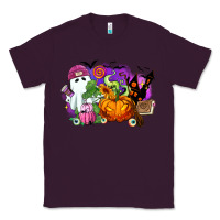 Plum Halloween ghost and jack o lantern Classic Tee - RanaPortraitStore