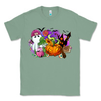 Sage Halloween ghost and jack o lantern Classic Tee - RanaPortraitStore