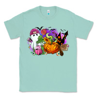 Seafoam Halloween ghost and jack o lantern Classic Tee - RanaPortraitStore