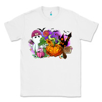 White Halloween ghost and jack o lantern Classic Tee - RanaPortraitStore