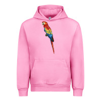 Fuchsia Pink Scarlet Macaw Parrot Urban Hoodie - LillyAllenDesigns