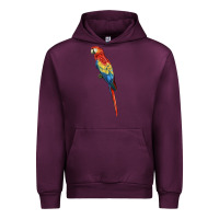 Mauve Wine Scarlet Macaw Parrot Urban Hoodie - LillyAllenDesigns