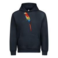 Navy Scarlet Macaw Parrot Urban Hoodie - LillyAllenDesigns