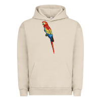 Pigment French Oak Scarlet Macaw Parrot Urban Hoodie - LillyAllenDesigns