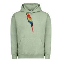 Pigment Oil Green Scarlet Macaw Parrot Urban Hoodie - LillyAllenDesigns