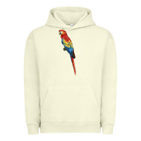 Pigment Pistachio Scarlet Macaw Parrot Urban Hoodie - LillyAllenDesigns