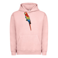 Pigment Salmon Scarlet Macaw Parrot Urban Hoodie - LillyAllenDesigns