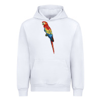 White Scarlet Macaw Parrot Urban Hoodie - LillyAllenDesigns