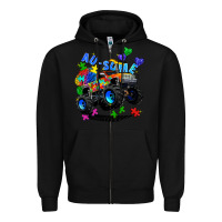 Black monster truck au some Zipper Hoodie - Zillion Design Studio
