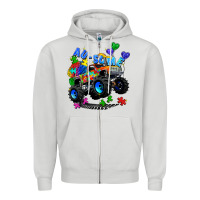 Dove Grey monster truck au some Zipper Hoodie - Zillion Design Studio